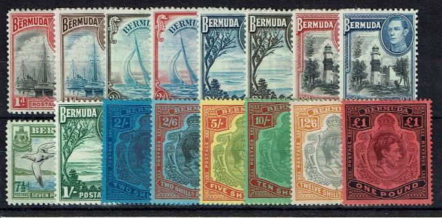 Image of Bermuda SG 110/21d LMM British Commonwealth Stamp